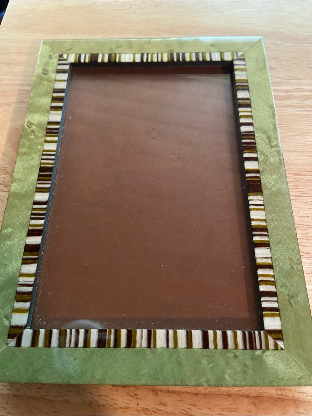 Green Striped Accent Picture Frame - Natalini Italy
